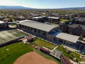 Overhead view of the Foster Field House.