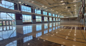 Courts inside the Foster Field Center