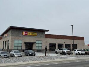 Exterior picture of the completed Grand Junction Les Schwab tire center.